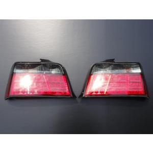 テールライト 92-99 BMW E36 3シリーズ4Dr用レッド/クリア*トロンLED