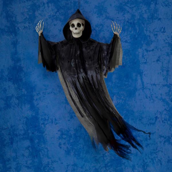 160cmハンギングリーパーM ブラック 友愛玩具 死神ガイコツ ハンギングディスプレイ ハロウィン...