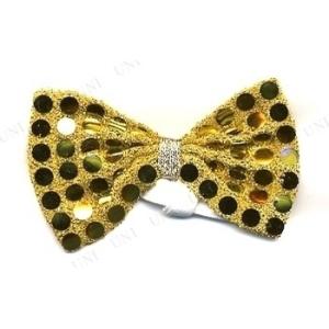 コスプレ 仮装 スパークBOWタイ (S)金 蝶ネクタイ プチ仮装 コスプレ小物 小道具 キラキラ光...