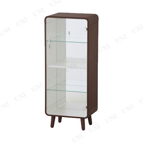 コレクションシェルフL PT-612BR 東谷 家具 ラック チェスト 棚 ガラス扉付き 組立式 可...