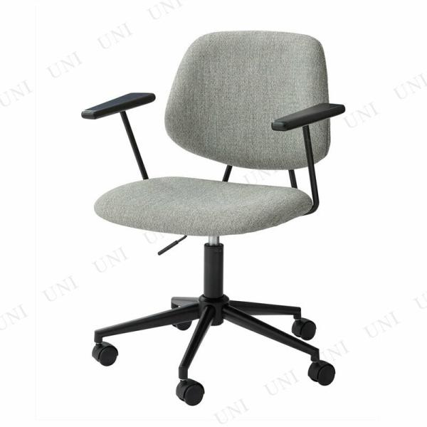 デスクチェア PC-80GY 東谷 オフィス家具 作業用チェア 肘掛け付き 昇降機能 座面回転