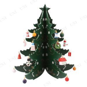取寄品 クリスマスツリー 装飾 飾り 手軽 4点セット ウッドクリスマスツリー 22cm｜party-honpo