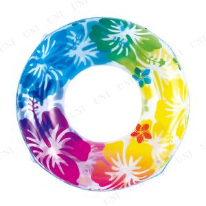 浮き輪 100cm クリアレインボーハイビスカスの買取情報