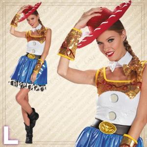 コスプレ 仮装 ジェシー 大人用 L(12-14) トイストーリー コスチューム 仮装 コスプレ衣装 ディズニー ドレス ペチコート付き 洗濯可