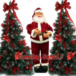 Patymo 130cm踊るダンシングサンタクロース 楽曲ジングルベル・光センサー式 ノーブランド品...
