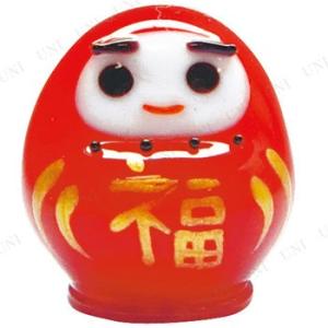 正月飾り　正月用品 福だるま 紅 置物 お正月用品 装飾品 ガラス置物