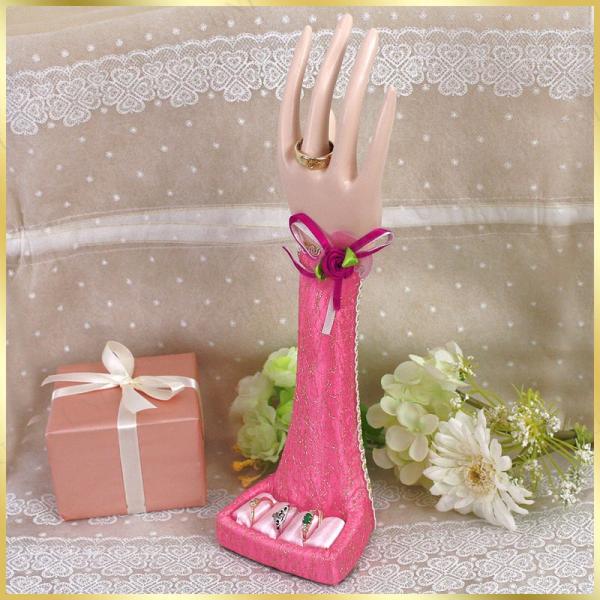 ハンド型リングホルダー ピンク ユニエンタプライズ アクセサリーホルダー インテリア用品 スタンド ...