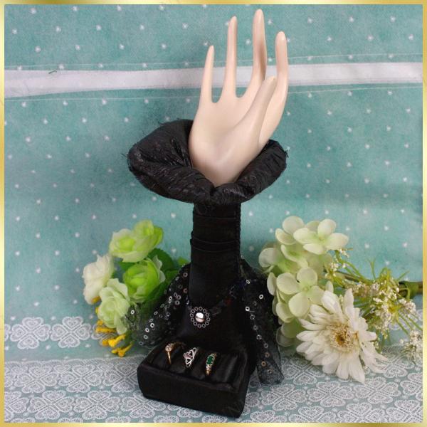 ハンド型リングホルダー ブラック ユニエンタプライズ アクセサリーホルダー インテリア用品 スタンド...