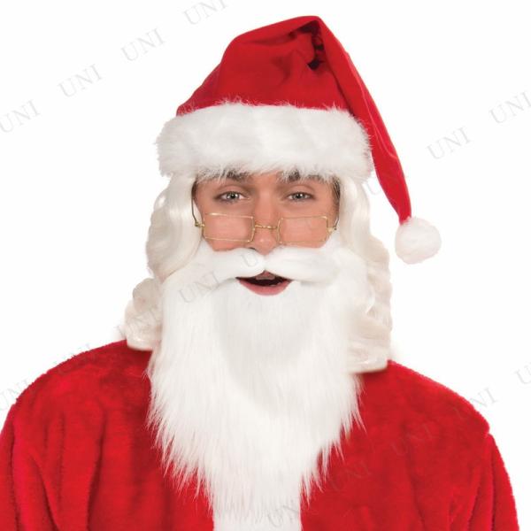 クリスマス 変装グッズ 仮装 小物 サンタコスプレ ヒゲ 髭 白ひげ サンタクロースのあごひげ＆口ひ...