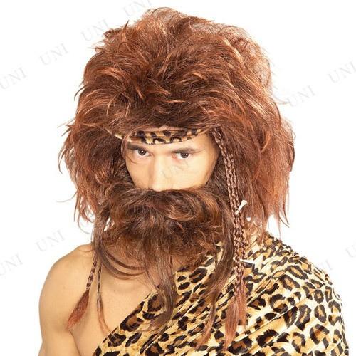 コスプレ 仮装 原始人 ウィッグ&amp;口髭セット ショート RUBIE'S JAPAN コスプレ小物 仮...