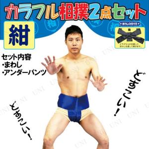 コスプレ 仮装 カラフル相撲2点セット 紺 お相...の商品画像