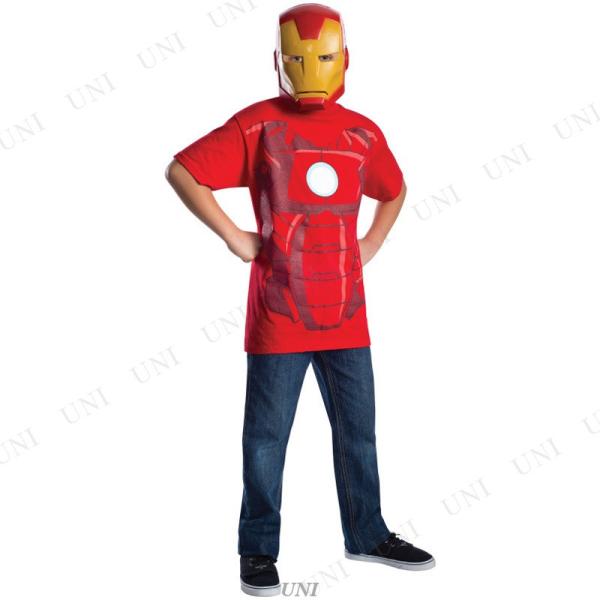 コスプレ 仮装 アイアンマンTシャツ 子供用 L (マスク付き) Rubies Costumes ア...
