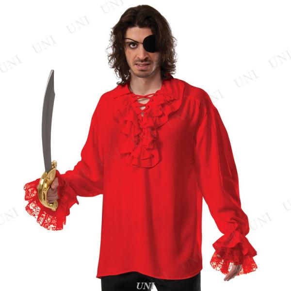 コスプレ 仮装 フリルパイレーツシャツ レッド Std Rubies Costumes コスプレ衣装...