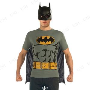 コスプレ 仮装 衣装 ハロウィン コスチューム 余興 バットマン Tシャツ L (マスク付き)｜party-honpo