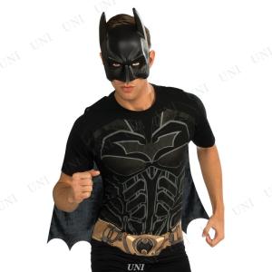 コスプレ 仮装 衣装 ハロウィン メンズ 余興 劇場版バットマン Tシャツ L (マスク付き)｜party-honpo