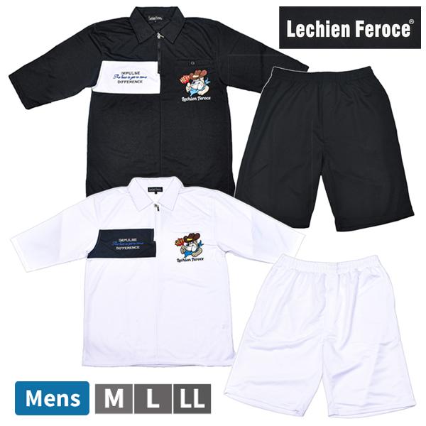 LechienFeroce ルシアンフェローチェ メンズ 紳士 上下セット セットアップ 7分袖 ハ...
