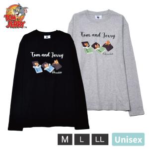 トムとジェリー トムジェリ 長袖Tシャツ ロンＴ 紳士 メンズ ユニセックス 男女兼用 レディース キャラクター かわいい ゆったり M L LL 1個までメール便可｜partyhouse702