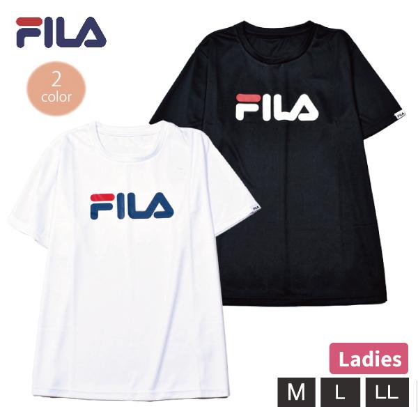 婦人 レディース FILA フィラ Tシャツ 半袖 紫外線遮蔽率90％以上 UVカット 吸水速乾 ス...