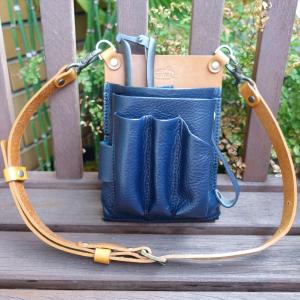 【アウトレット】訳あり シザーケース 花屋 フローリストケース 2024-09-17-y2 写真の現品 １点もの ★必ず商品説明をご覧ください★ 本革 剪定 園芸 花バサミ