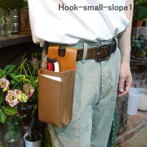 シザーケース フローリスト ケース HOOK-SMALL-SLOPE1 本革 花屋可 スロープ 剪定ばさみ 生花バサミ 古流バサミ 芽切りバサミ 大久保バサミ 日本製｜partymix