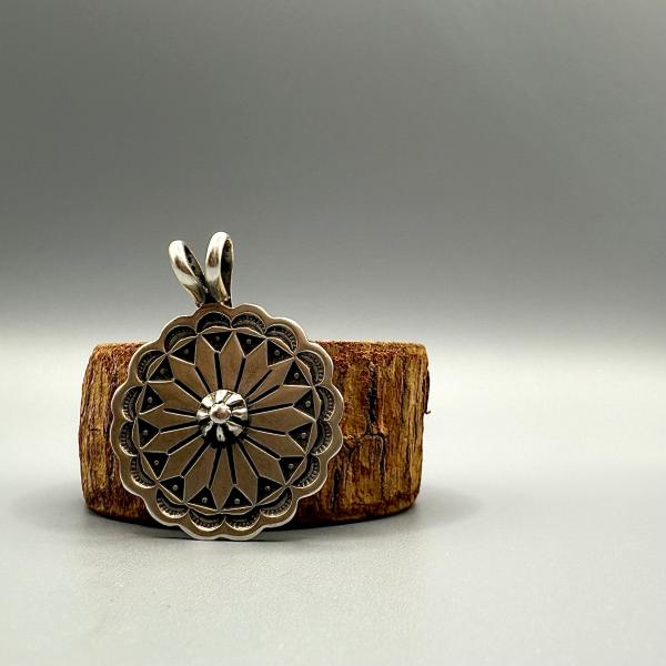 シルバーコンチョペンダント Bo Gary Reeves　インディアンジュエリー/ネイティブアメリカ...