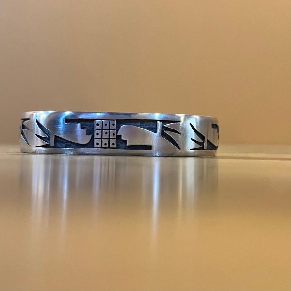 ウォーターウェブととうもろこしのデザイン　ホピ族バングル シルバーバングル　インディアンジュエリー/...