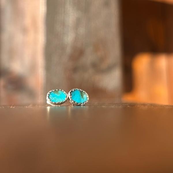 ターコイズピアス　インディアンジュエリー/ネイティブアメリカン/ナバホ族/シルバーピアス