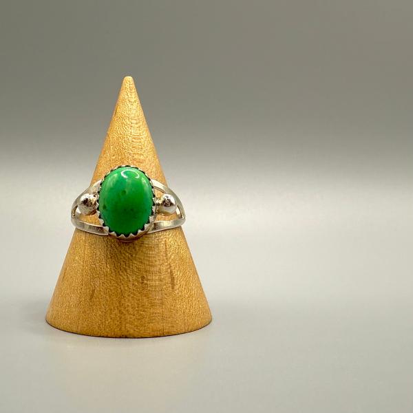 アップルグリーンストーン　リング　インディアンジュエリー/ネイティブアメリカン/ナバホ族