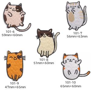 猫ワッペン アイロンワッペン ネコワッペン ア...の詳細画像2