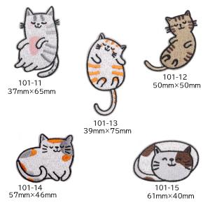猫ワッペン アイロンワッペン ネコワッペン ア...の詳細画像3