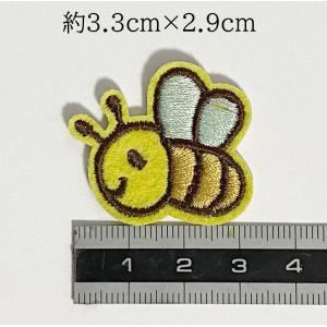 キュートなハチワッペン 蜂デザインアップリケ ...の詳細画像1