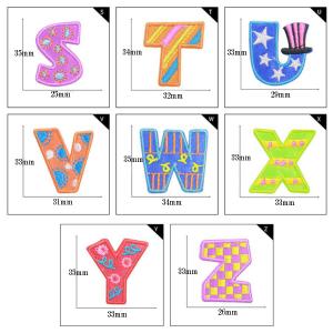 ファンシーデザイン アルファベットワッペン ア...の詳細画像3