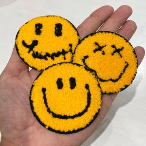 ニコちゃんパイル地ワッペン スマイルワッペン ...の詳細画像2