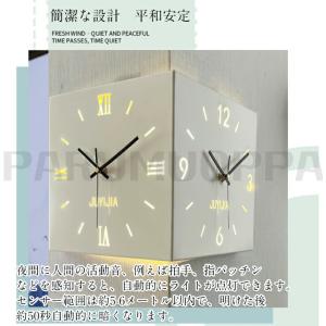 掛け時計 おしゃれ 掛け時計 両面コーナー サ...の詳細画像3