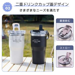 タンブラー 保温 保冷 蓋付き こぼれない ス...の詳細画像4