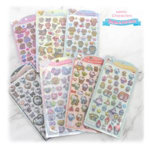 【メール便送料無料】139146-54 うるちゅる ポップシール キティ マイメロ クロミ ポチャッコ ポムポムプリン サンリオキャラ レトロ 白猫ベビー