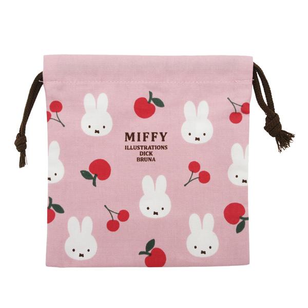 【ネコポス便発送可】BW25-16 スクエア ミッフィー ミニ巾着 綿100% コップ袋 ディックブ...