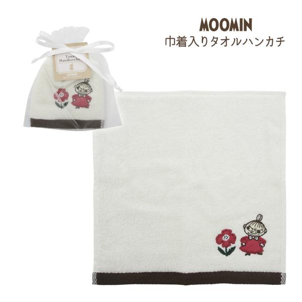 【ネコポス便発送可】229753 ムーミン 巾着入りタオルハンカチ クッカ オーガンジー コットン ...