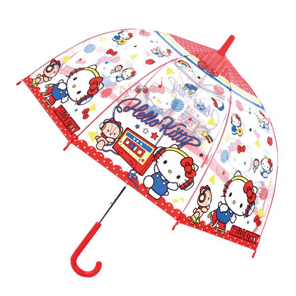 32513 子供ビニール傘 ハローキティ ミュージック 55cm SANRIO サンリオ 長傘 雨 ...