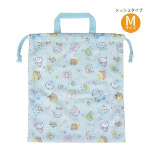 すみっコぐらし 【ネコポス便発送可】120516 メッシュ巾着 Lサイズ 約