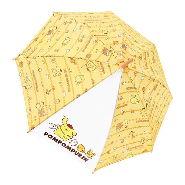 35184 Js キャラクター長傘 ポムポムプリン ライン 55cm ワンタッチタイプ 傘 カサ か...
