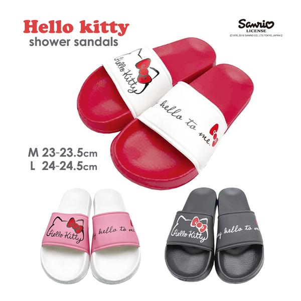 SA1042 サンリオキャラクターズ シャワーサンダル ハローキティ レッド ピンク ブラック M ...