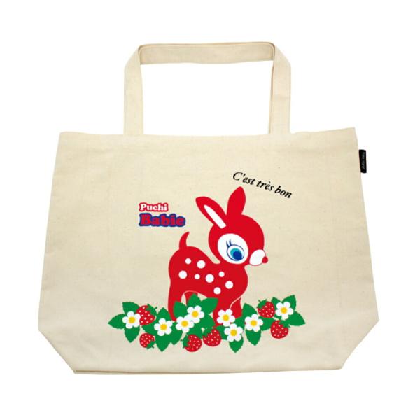 Puchi Babie イチゴ キャンバスバッグ トート 手提げバッグ エコバッグ いちご
