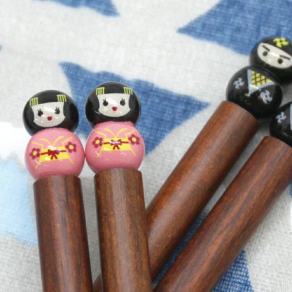 まんまる箸 23cm カトラリー 天然木 日本製 おしゃれ かわいい プレゼント 和柄
