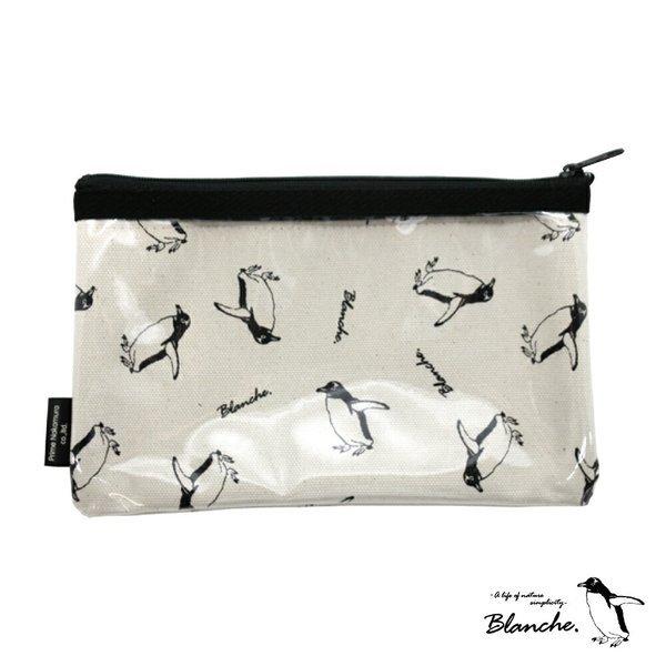 Blanche. フラットポーチ ペンギン 小物入れ ケース 北欧 コスメポーチ 日本製