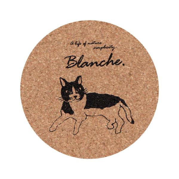 ナチュラル感のあるコルクコースター Blanche. コルクコースター ブランシュネコ