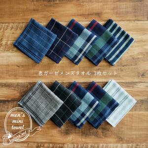 タオルハンカチ タオル ギフト ミニタオルハンカチ 父の日 パパ おしゃれ プレゼント ギフト 男性 スーツ ガーゼハンカチ 表ガーゼミニタオル3枚セット