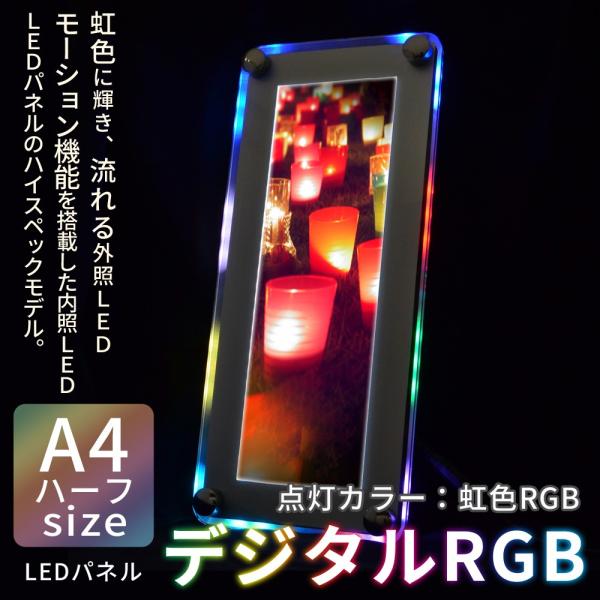 ポスターフレーム LED パネル デジタルRGB A4 ハーフ 店舗ディスプレイ 屋内