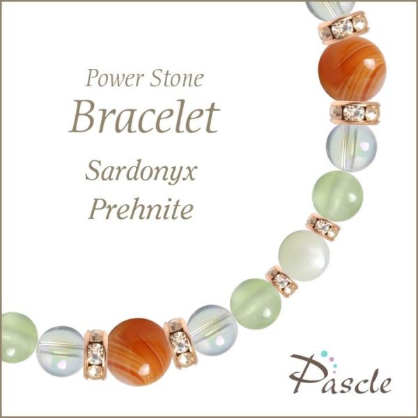 パワーストーン ブレスレット サードオニキス・プレナイト 誕生石 8月 恋人・夫婦円満 結婚運 仕事...