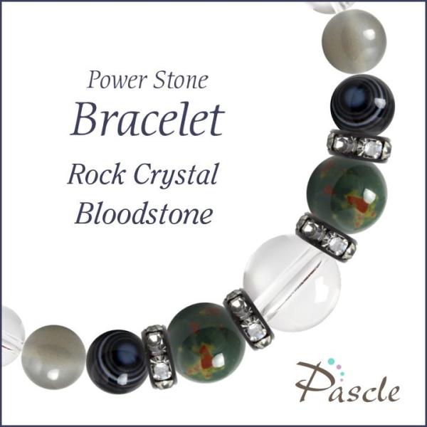 パワーストーン ブレスレット ブラッドストーン・グレームーンストーン 安産・子宝 仕事運 誕生石 3...